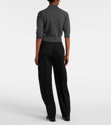 Cropped wool and alpaca polo sweater | Givenchy