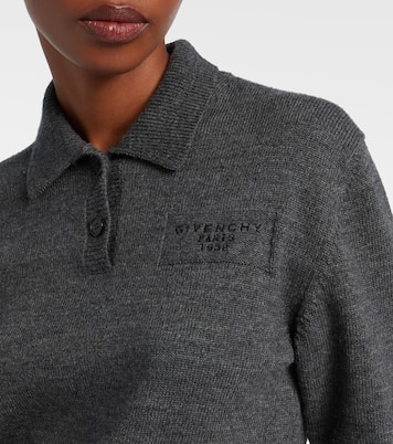 Cropped wool and alpaca polo sweater | Givenchy