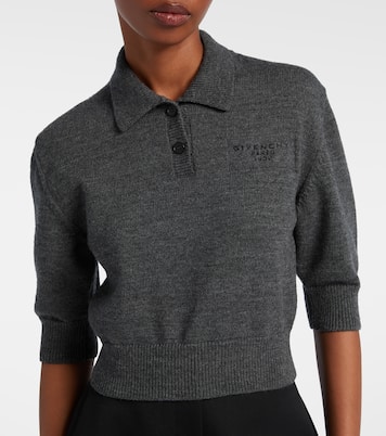 Cropped wool and alpaca polo sweater | Givenchy