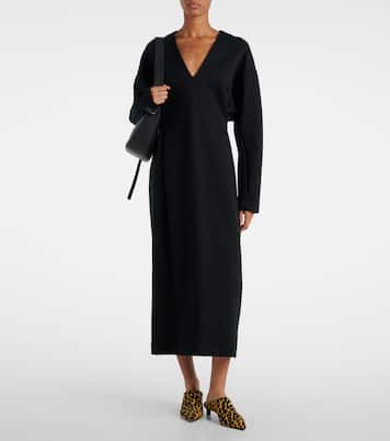 Robe midi en coton mélangé | Plan C