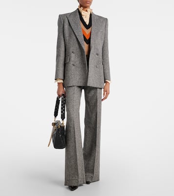 Pantaloni a gamba larga in misto lana | Valentino