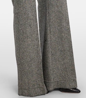 Pantalon ample à taille haute en laine mélangée | Valentino