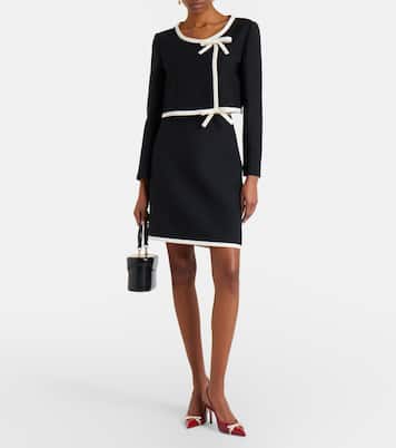 Crepe Couture bow-detail cropped jacket | Valentino