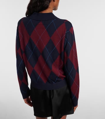 James argyle wool polo sweater  | Leset