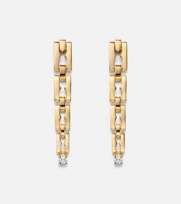 Orecchini pendenti B.zero1 in oro 18kt con diamanti | Bvlgari