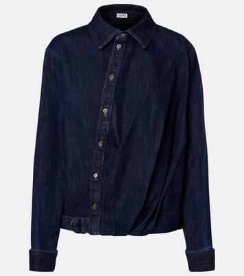 Gathered denim shirt | Loewe