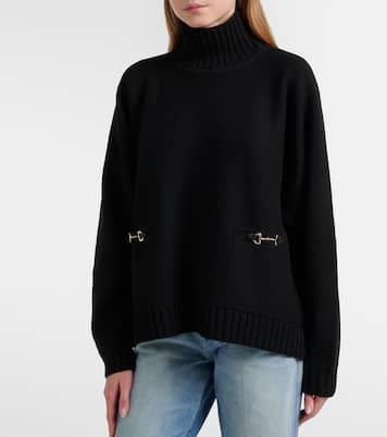 Horsebit wool-blend turtleneck sweater | Gucci
