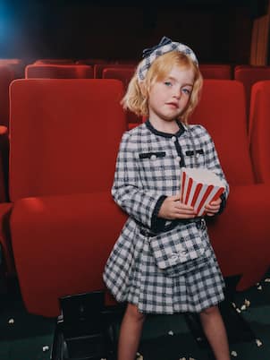 Checked bouclé skirt | Self-Portrait Kids