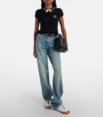 Amphibia suede-trimmed sneakers  | Valentino Garavani