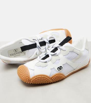 Amphibia suede-trimmed sneakers  | Valentino Garavani