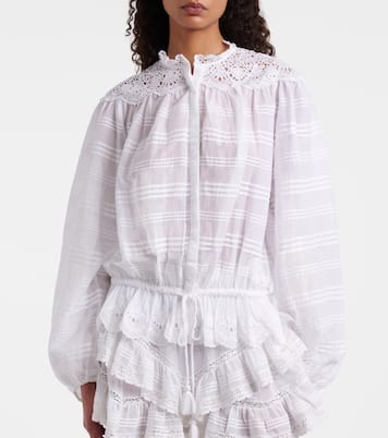 Polly lace and cotton blouse | Marant Etoile