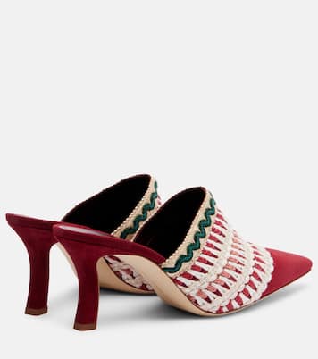 Alo 70 embroidered suede mules | Manolo Blahnik