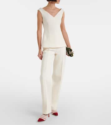 Alo 70 embroidered suede mules | Manolo Blahnik