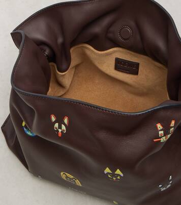 x Louis Wain – Pochette Flamenco en cuir | Loewe