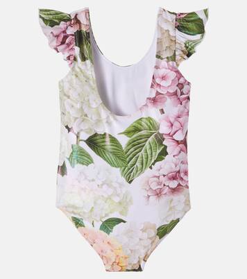 Floral ruffled swimsuit | Dolce&Gabbana Kids