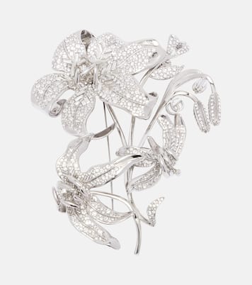 Floral crystal-embellished brooch | Gucci