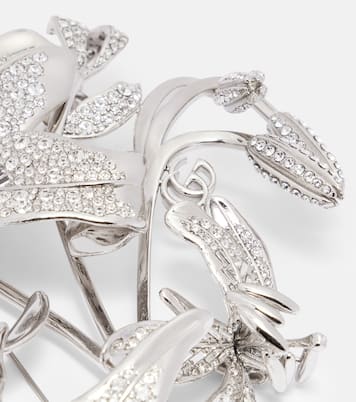 Floral crystal-embellished brooch | Gucci