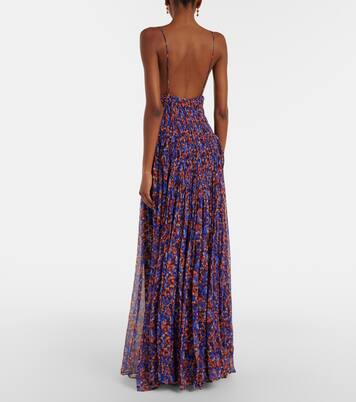 Atrani floral silk chiffon maxi dress | Ulla Johnson