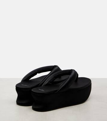 Gaeta satin wedge thong sandals | Balenciaga