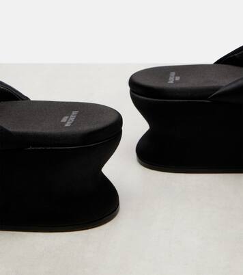 Gaeta satin wedge thong sandals | Balenciaga