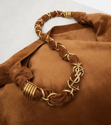 Schultertasche Amalia Cassandre aus Veloursleder | Saint Laurent