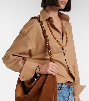 Schultertasche Amalia Cassandre aus Veloursleder | Saint Laurent