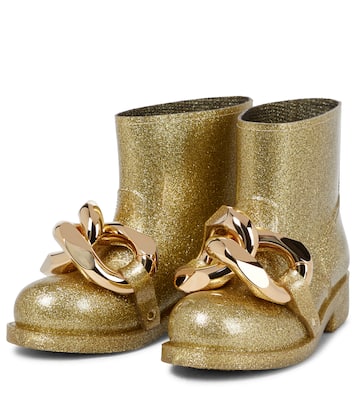 Botines de goma con cadena y glitter | JW Anderson