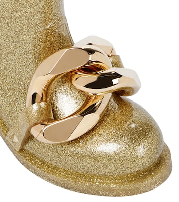 Botines de goma con cadena y glitter | JW Anderson