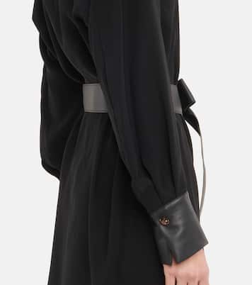 Minikleid mit Lederimitat | Vince