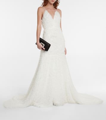 Bridal Robe Miley mit Zierfedern | Rotate