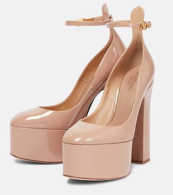 Escarpins Tan-Go en à plateau en cuir verni | Valentino Garavani