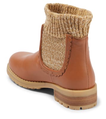 Leather sock boots | Chloé Kids