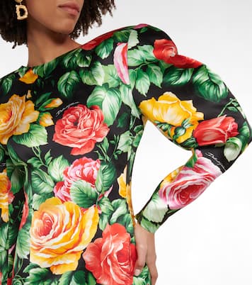 Puff-sleeve floral minidress | Dolce&Gabbana