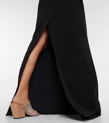 Mesh-paneled crêpe gown | Stella McCartney