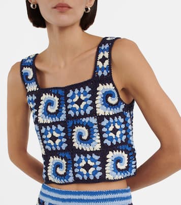 Top Psychedelic in crochet di cotone | Staud