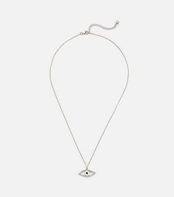 Collier Eye of Protection en or 14 ct et diamants | Mateo