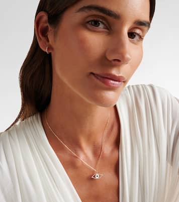 Collier Eye of Protection en or 14 ct et diamants | Mateo