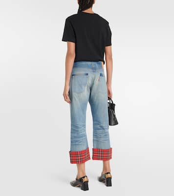 Jeans boyfriend a cuadros con tiro medio | Junya Watanabe