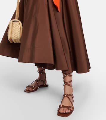 Rockstud leather wrap-around sandals | Valentino Garavani