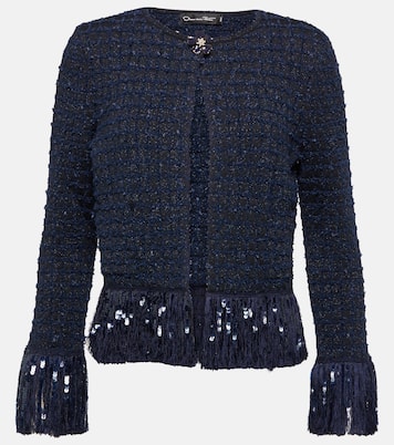 Fringed tweed jacket | Oscar de la Renta