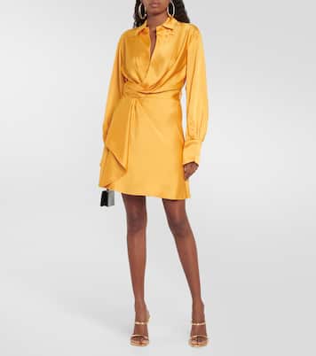 Talit satin wrap minidress | Simkhai