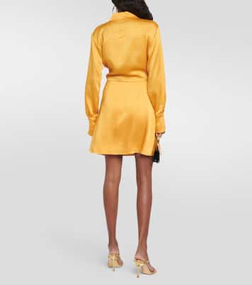 Talit satin wrap minidress | Simkhai