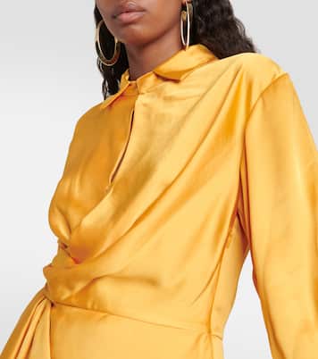 Talit satin wrap minidress | Simkhai