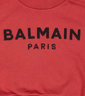 Sudadera de algodón de cuello alto | Balmain Kids