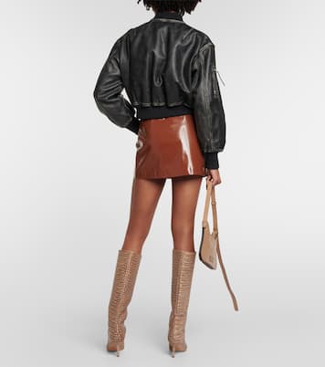 Cropped-Bomberjacke aus Leder | Acne Studios