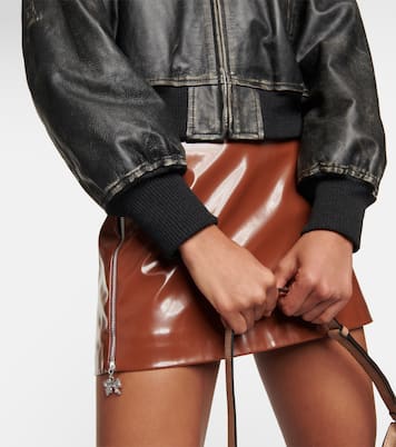 Cropped-Bomberjacke aus Leder | Acne Studios