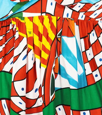 Abito in popeline di cotone con stampa | Dolce&Gabbana Kids