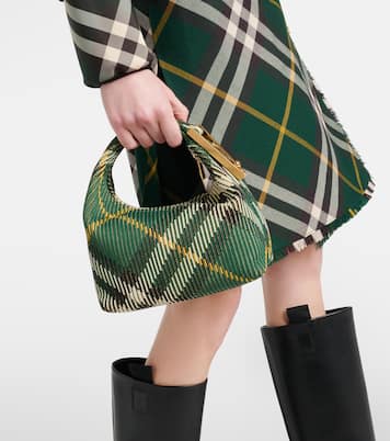 Peg Mini Burberry Check tote bag | Burberry