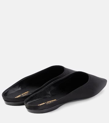 Slippers Lido in crêpe di raso | Saint Laurent