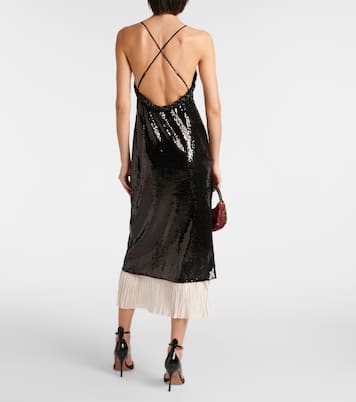 Vestido midi de organza con lentejuelas | Xu Zhi